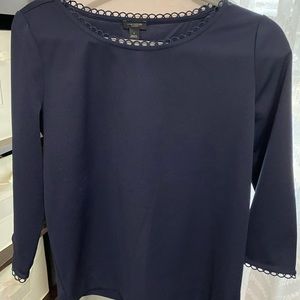 Navy Ann Taylor factor blouse